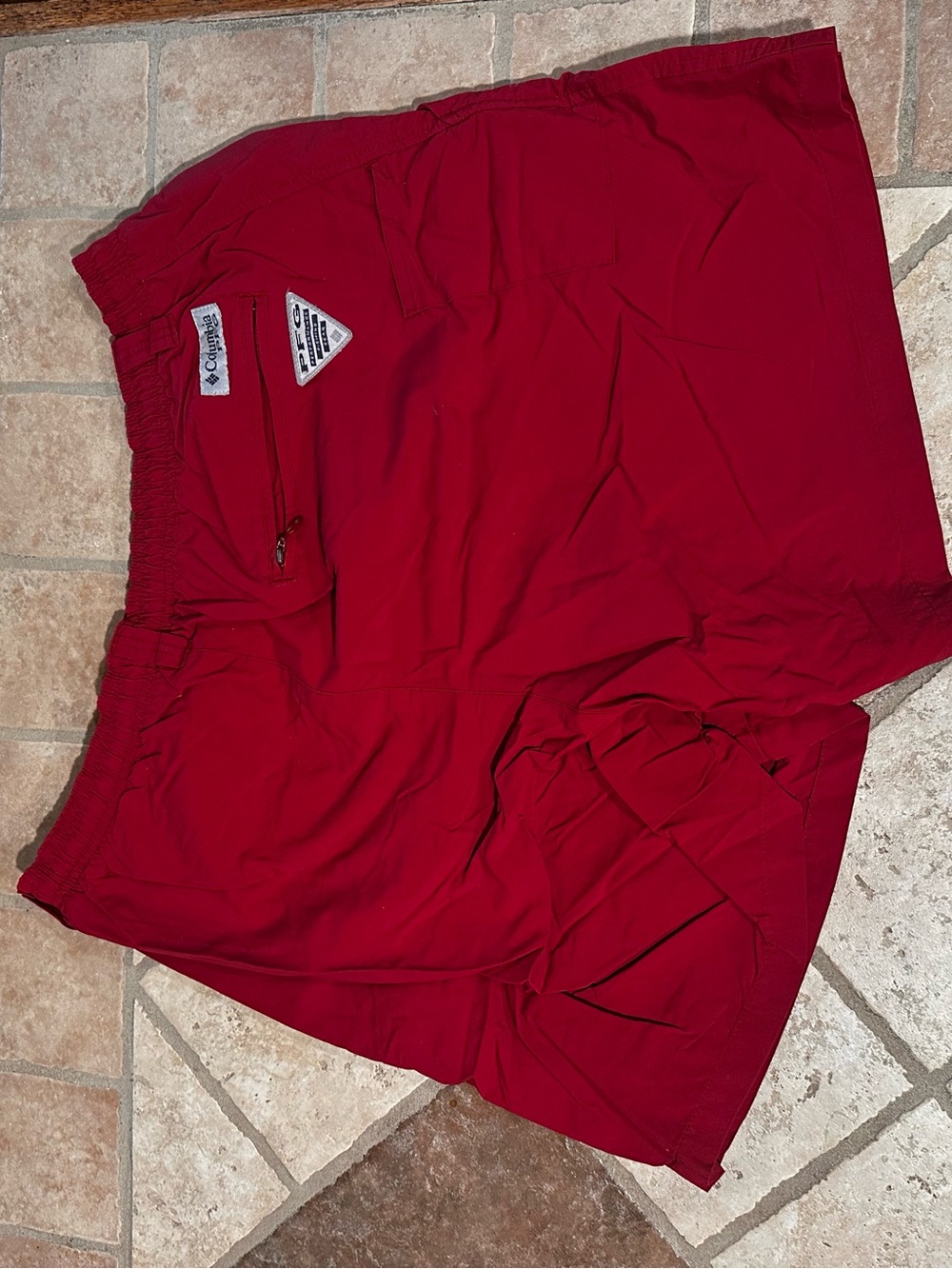 Columbia Men's Red Performance Athletic Shorts